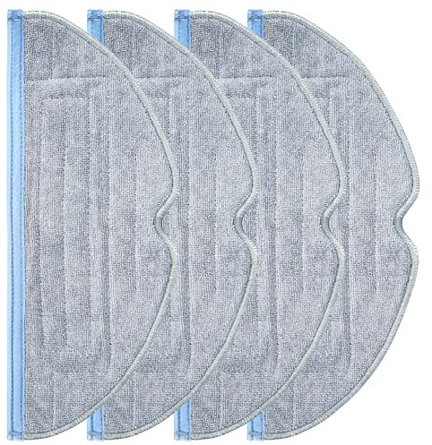 Paños de Limpieza para Robot Aspirador,4 Piezas de Paños de Limpieza para Roborock T7plus/T7S/S7, Trapeador Reemplazo Almohadillas Accesorios de Robot Aspirador,Paño de Limpieza de Repuesto