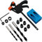 Shallho Kit de 15 piezas de agujeros de bolsillo para carpintería de 15 grados, guías de ángulo articulado, herramienta de carpintería con fijación de orificios, 6/8/10 mm, broca de tornillo de