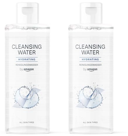 by Amazon Agua de limpieza facial con extracto de almendra, 2 x 200 ml
