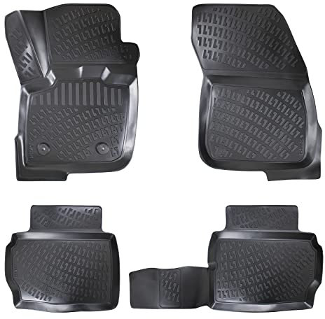 fussmattenprofi.com 3D Gummimatten Set für Ford Mondeo 5 (V) Baujahr ab 2014 | Extra Hoher 5cm Rand Allwetter Auto Fussmatten I TPE Geruchlos rutschfest Fußmatten Zubehör