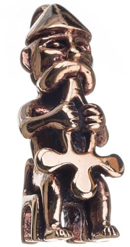 Windalf Wikinger Schmuck Anhänger THOR 2.9 cm Auf seinem Thron Bronze
