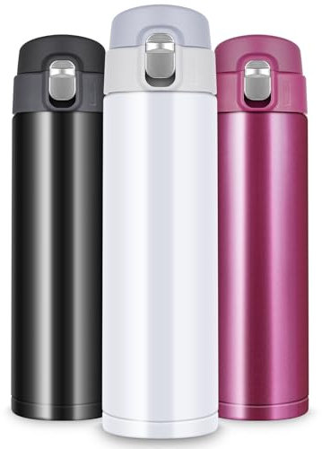flintronic Thermosflasche Edelstahl, 500ML Isolierflasche, Wasserflasche Vakuum Isolierbecher 304 Edelstahl, Isolierte Edelstahl Trinkflasche, Thermobecher Trinkbecher-BPA Frei
