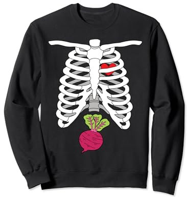 Skelett Rüben Bauch Halloween Kostüm Papa Schwangerschaft Sweatshirt