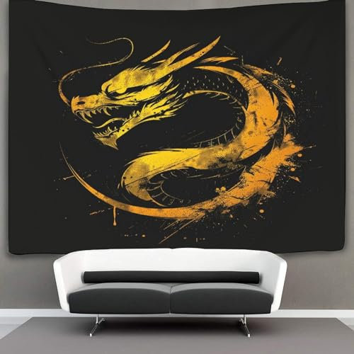 YXMPCZYY Dragons Chinois Poster Mural Style Chinois Tapisserie Murales Tenture Muraletenture Murale Decoration Murale Salon,de La Chambre À Coucher,du Salon Et Du Dortoir 100cmx150cm