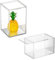JUXYES 2 Stück transparente Acryl-Vitrine mit Schiebetür für Mini-Actionfiguren, stapelbare Vitrine Würfel kleine Vitrine Freistehende Sammlerstücke Schutzbox, verspiegelter Boden