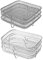 Luftfritteusen-Gestell, 3-Teilig, Stapelbar, 13 X 19 Cm, Rechteckig, Turm-Luftfritteusen-Gestell, Korb, Edelstahl-Grillgestell, Luftfritteusen-Zubehör Für Grill, Backofen, 8-Qt-Luftfritteusen-Turm, Lu