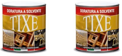 TIXE 101.503 Vernice Oro per Interni Solvente, Vernice, Pallido, 125 ml (Confezione da 2)