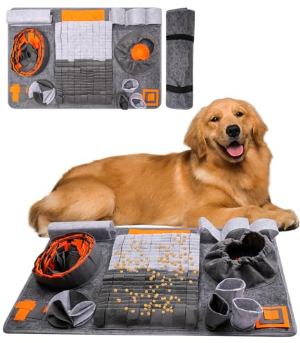 Cexovo Futtermatte,Schnüffelteppich für Hunde Riechen Trainieren Intelligenzspielzeug Futtermatte Trainingsmatte Waschbar Spielteppich Gegen Langeweile Und Anregung Langsamfütterungsunterlage