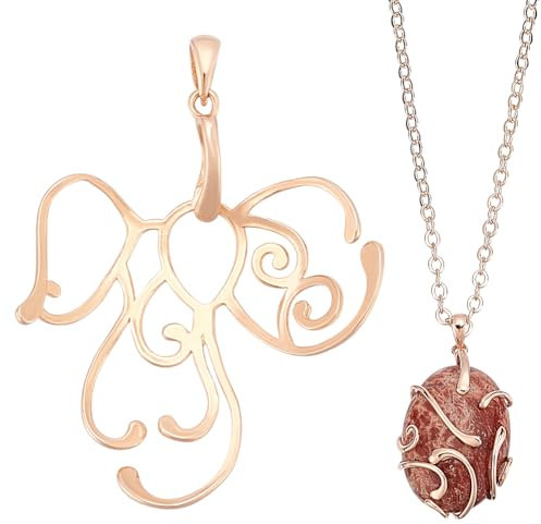 BENECREAT 925 Sterling Silber Unregelmäßiger Klauenanhänger Rohling, Hohler Anhängersockel Cabochonfassung mit Poliertuch für Edelsteinanhänger DIY Halskette Schmuckherstellung, Hellgold