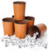 Würfelbecher Set 6, Schocken Set, mit 6 Würfelbecher Leder Set und 36 Würfeln (16 mm), Schockbesteck Leder, für Bar-Party Würfelspiele