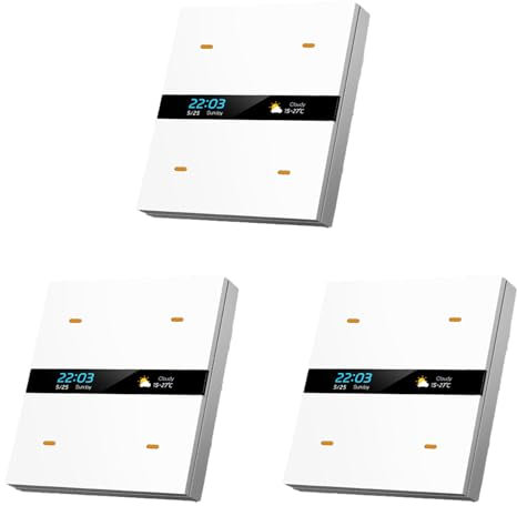Rersduyt 3X Tuya Zigbee Smart Scene Switch Lighting Smart Control Scene Control Switch Panel Smart Socket 485 86 Box B