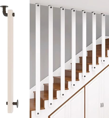 Barandilla de madera maciza para suelo y techo. Barandillas de madera de seguridad antideslizantes para lofts, villas, apartamentos y escaleras. (50cm/1.6ft 1PS)