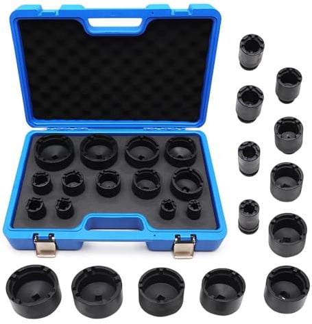 BONJUME Juego De 13 Llaves Para Tuercas Ranuradas De 1/2, 18-80 mm Pasador Interno 60 Mm De Longitud Apto Para Tuercas De Seguridad KM, KML, HM, HML, HMLL (Din 981) Y Tuercas Redondas