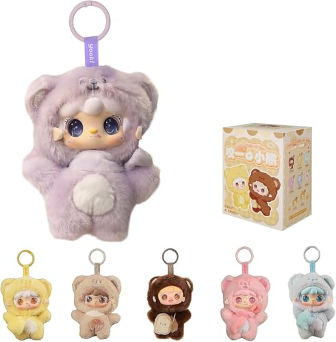 Yooki nehmen einen Biss Bär Serie Plüsch Blind Box niedliche Vinyl-Action-Figuren Sammler Mystery Gefüllte Puppe Spielzeug Tasche Charme Anhänger Geburtstags Geschenk