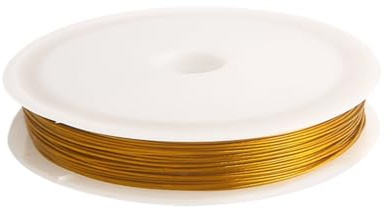 Alambre para joyería, acero inoxidable, alambre para perlas, oro/plata, alambre delgado para manualidades, flexible y sin óxido, para mujeres/hombres, 10 cm, hilo para manualidades