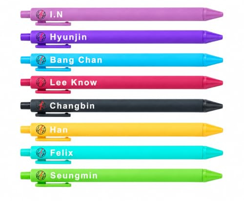 Beyitoria Stray Merch Kugelschreiber 8er Set – For K. Pop Fans | Stray Merchandise Stifte-Set. Perfekte Stray Gifts für Schule & Büro. Ein Must-Have Stray Stuff für Fans