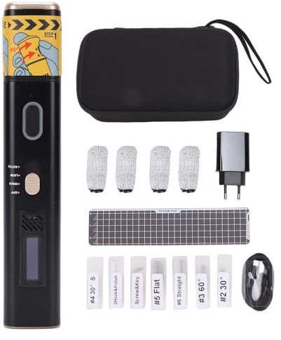 Fafeicy Coupeur Ultrasonique 35 W, Outil de Coupe par Vibration Haute Puissance avec Tête de Coupe en Alliage pour Gravure Acrylique sur Plastique, Poignée Légère Antidérapante (Découpe par