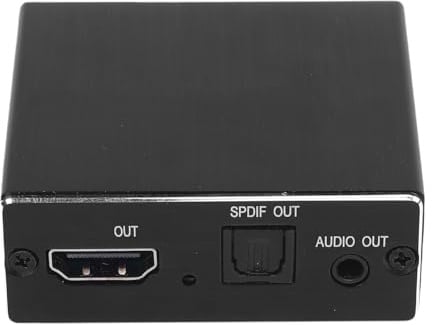 Vikye Répartiteur D'extracteur Audio HDMI, Adaptateur Audio AUX Optique 4K HDMI vers Optique 3,5 Mm, Prise en Charge Analogique Stéréo SPDIF L/R HDCP Digital DTS 5.1 PCM