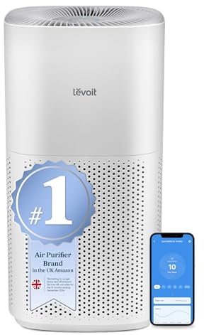 Levoit Smart HEPA Air Purifier for Home Large Room, CADR 697m³/h, 294m² | High-performance HEPA filtration for large homes. PM2.5 monitoring, Auto Mode and smart control for cleaner air, Core 600S
