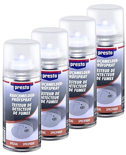 Presto 4X 416606 RAUCHMELDER-PRÜFSPRAY TESTSPRAY RAUCHWARNMELDER 150 ml