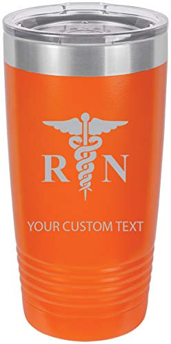 RN Registered Nurse Personalizzato Aggiungi il Tuo Testo personalizzato Isolato Tazza da viaggio da 20 Oz Personalizzabile