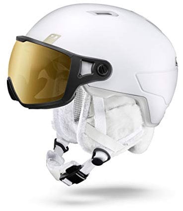 Julbo Globe Skihelm mit Visier für Erwachsene, für Damen, Weiß, 54/58