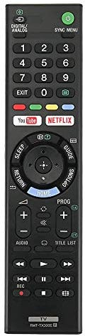 Telecomando di ricambio Sony RMT-TX300E per TV LED LCD Sony Bravia – nessuna installazione necessaria Smart TV LED LCD – telecomando di ricambio universale per Sony RMT-TX300E con pulsanti Netflix