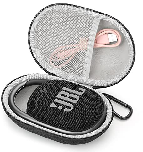 Tasche Hülle für JBL Clip 4 Wasserdichter kabelloser Bluetooth-Lautsprecher, Hart Aufbewahrungstasche Etui Case (White)