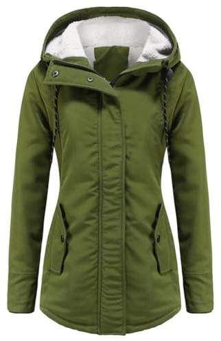 YYNUDA Womens Winter Coats Waterproof Fleece Lined Parka Coat Winter Outdoor Hooded Jacket