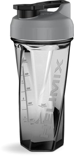 HELIMIX 2.0 Vortex Protein Shaker, 800 ml (28 oz) - Gourde Portable et Étanche pour Boissons Protéinées & Smoothies, Sans Bille, Compatible Lave-Vaisselle