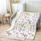 Homemissing Blumen Wohndecke Mädchen Niedlich Blumen Muster Decke 130x150cm Für Kinder Jugendliche Ultra Weich Schöne Botanische Blumen Kuscheldecke GartenZimmer Dekor Flanell Fleecedecke