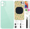 12 Rückglas für iPhone 12 Backcover Glas (6,1 Zoll) mit vorinstalliertem Klebeband + Installationsanleitung + Reparaturwerkzeuge + Displayschutzfolie (grün)