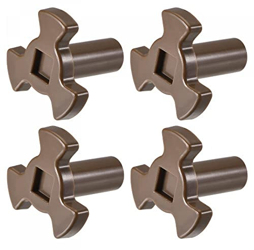 sourcing map Eje Acoplador de Soporte de Rodillo Giratorio para Horno Microondas Reemplazo 6mm x 8mm 4uds