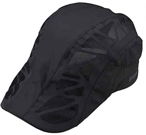KYEYGWO Atmungsaktive Mesh Schirmmütze für Herren und Damen, Gatsby Newsboy Flatcap Outdoor Sonnenhut Einstellbare Sportmütze Freizeit Barette Cap Sommer Kappe, Schwarz