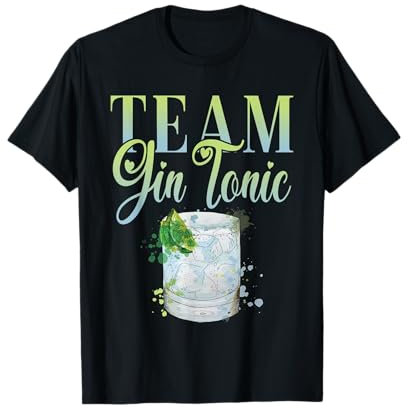 Bachelorette Party Alcohol Designs Junggesellinnenabschied Team Gin Tonic Cocktail für Barkeeper T-Shirt, Schwarz, Small