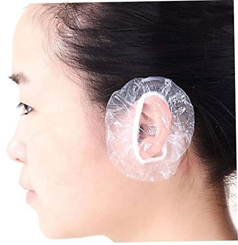 Coprini per orecchie impermeabili da 100 pezzi di protezione per orecchie di plastica Strumento per fari per capelli usa e getta tappi per la doccia da bagno