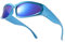 YUELUQU Futuristisch Sonnenbrillen Fahrradbrille für damen herren Y2K Sportbrille UV400 Schutz party brille rennrad brille (Blua(R)-Blua(L))