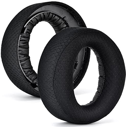 PS5 Ear Cushion,defean Ersatz Ohrpolster Cover Kompatibel mit Sony PS5 Wireless Kopfhörer, Weicher Schaumstoff, High Density Noise Cancelling Foam (Schwarz Atmungsaktives Stoff)
