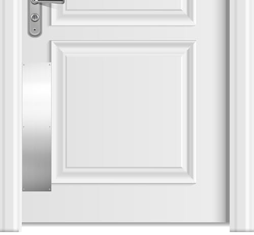 Fabbay 2 Pieces Door Kick Plate Kick Plates for Exterior Doors Aluminum Kick Plate for Doors Decor Avoid The Door from Kicking(Grey Silver,4 x 16 Inch)