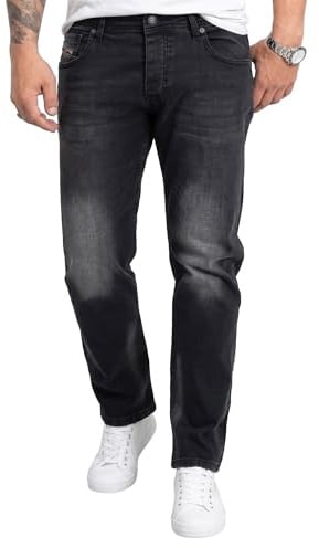 Rock Creek Jeans Herren Hose Regular Fit Gerades Bein Denim M31 | Klassische Herrenjeans mit geradem Schnitt, lange Jeanshose und Herrenhose für Alltag, Freizeit, Büro und Casual-Looks