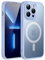 JETech Magnetic Case for iPhone 13 Pro Max 6.7-Inch, Compatible with MagSafe, Translucent Matte Back Camera Lens Full Protection Slim Shockproof Phone Cover (Sky Blue)