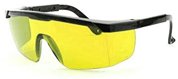 TopHomer Occhiali di sicurezza laser, occhiali di protezione per gli occhi, lunghezza d'onda 190 nm-540 nm, occhiali protettivi per industria, cosmetologia e medicina (giallo)