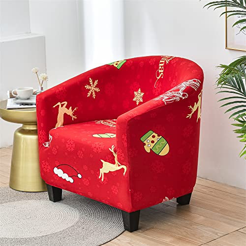 Morbuy Sesselhussen 1 Sitz, Stretch Sesselbezug Universal Sesselschoner Elastisch Sesselüberwurf Sofahusse mit Armlehnen für Clubsessel Loungesessel Cocktailsessel (Blau gestreift)