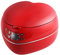 fUfIzU Olla Arrocera Melocotón En Forma De Corazón, Olla Arrocera Inteligente De 300 W, 1.8L, 1-3 Personas, Sartén Antiadherente, Aislamiento A Temperatura Constante,Rojo