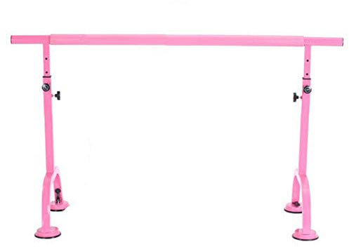 Dansbar, balettbar, balettbar, studiobalettstång, mobil lyftbar ballettstång, justerbara töjbara stänger, bärbar bärbar bar för dans, träning för barn och vuxna (rosa 1,5 m) (rosa 1,5 m) (rosa 1,5 m)