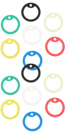 minkissy Silicone 14pcs Dog Name Tag Ring Set Pet Tag Circles Noise Reduction for Dogs