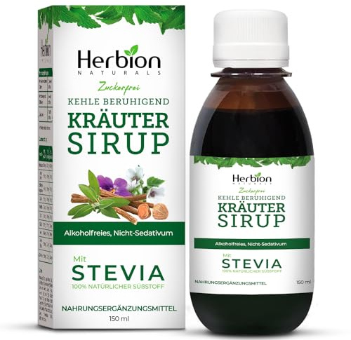 Herbion Naturals Hustensirup mit Stevia, grün, zuckerfrei, 5,0 Fl Oz