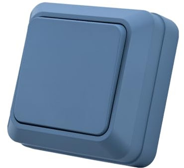 WESA Interruttore a Parete 1 Via, Meccanico, Blu, 10 A, 250 V, Manuale