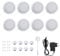 Lightsjoy 8er Vitrinenbeleuchtung LED Unterbauleuchten Warmweiss Schranklicht Schrankbeleuchtung LED Kleiderschrank Beleuchtung Schranklampe 20W,für Kabinett Schränke Kleiderschrank küchen