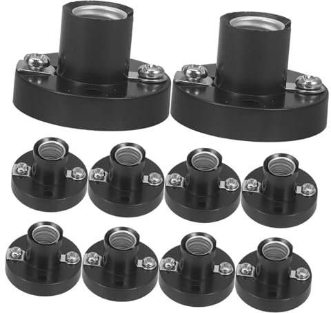 jojofuny 10 Stück E10 Lampenfassung Lampensockel Glühbirnenfassung Für Physikunterricht Innenbeleuchtung & Diy Beleuchtungszubehör